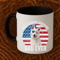 White German Shepherd Dad American Flag Dog Lover Gsd Dog Coffee Mug thumb 2