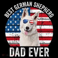 White German Shepherd Dad American Flag Dog Lover Gsd Dog Coffee Mug thumb 5