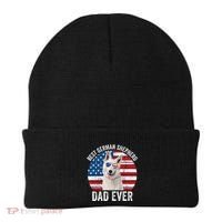 White German Shepherd Dad American Flag Dog Lover Gsd Dog Beanie thumb 0