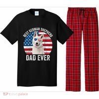 White German Shepherd Dad American Flag Dog Lover Gsd Dog Pajama Set thumb 0