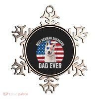 White German Shepherd Dad American Flag Dog Lover Gsd Dog Ornament thumb 0