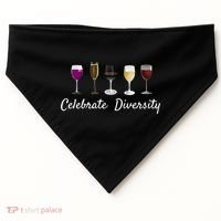 Wine Glass Saying Quote Wine Related Gift Meaningful Gift USA-Made Doggie Bandana thumb 0