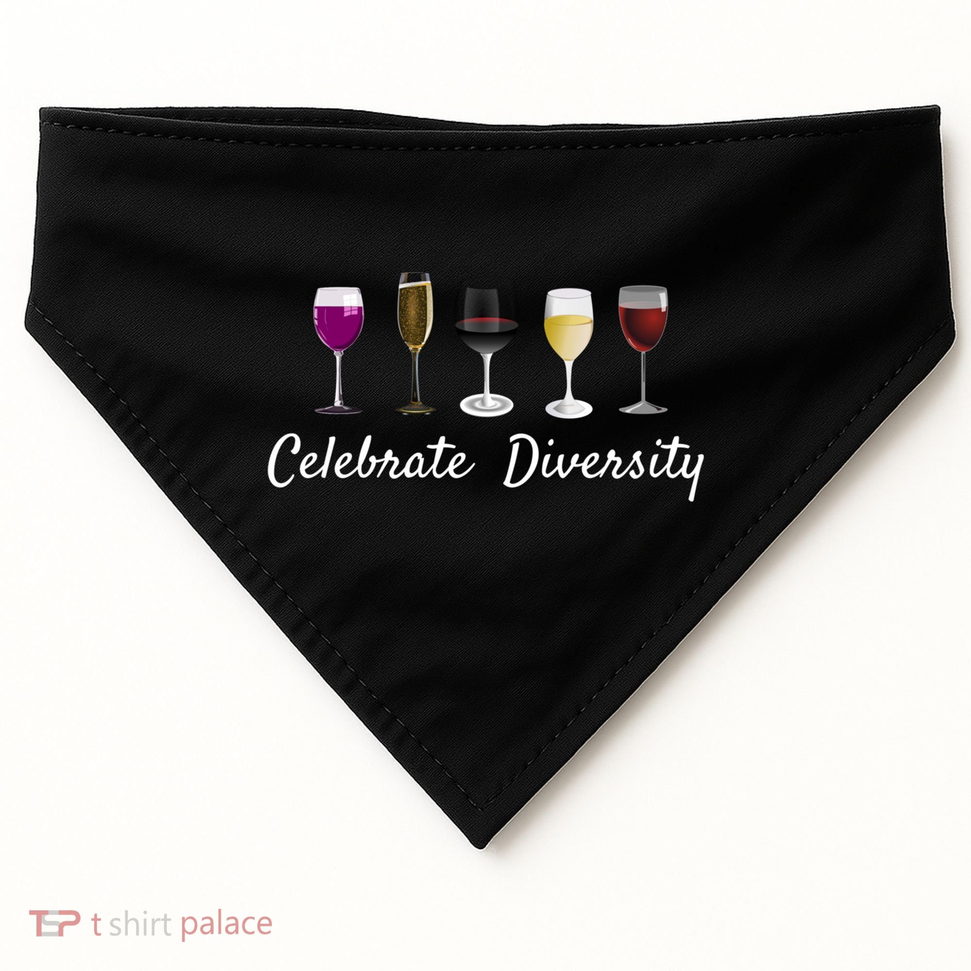 Wine Glass Saying Quote Wine Related Gift Meaningful Gift USA-Made Doggie Bandana
