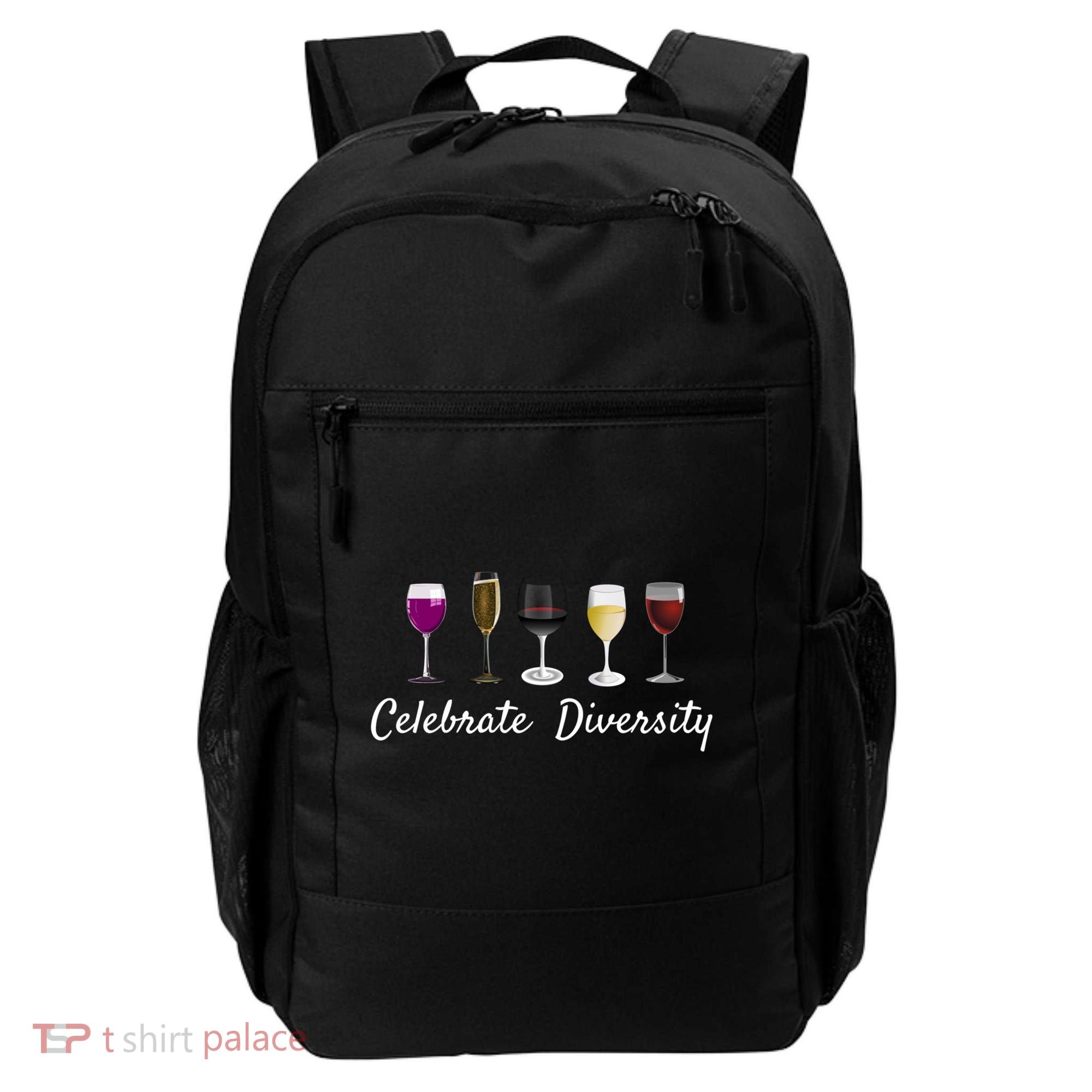 Wine Glass Saying Quote Wine Related Gift Meaningful Gift Backpack