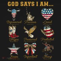 Western God Says I Am 4th Of July Distressed Backpack thumb 2