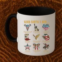 Western God Says I Am 4th Of July Distressed Coffee Mug thumb 2