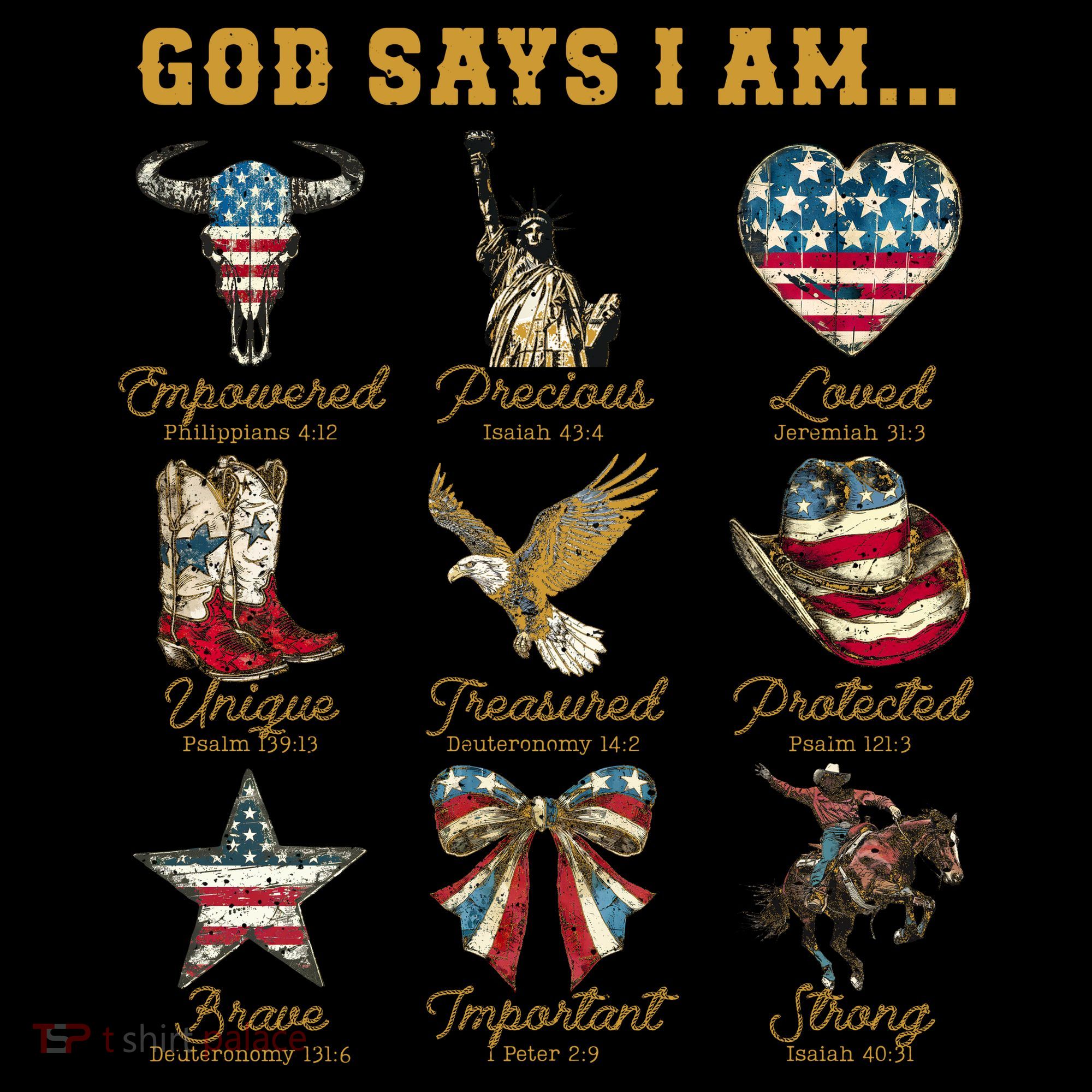 Western God Says I Am 4th Of July Distressed Coffee Mug