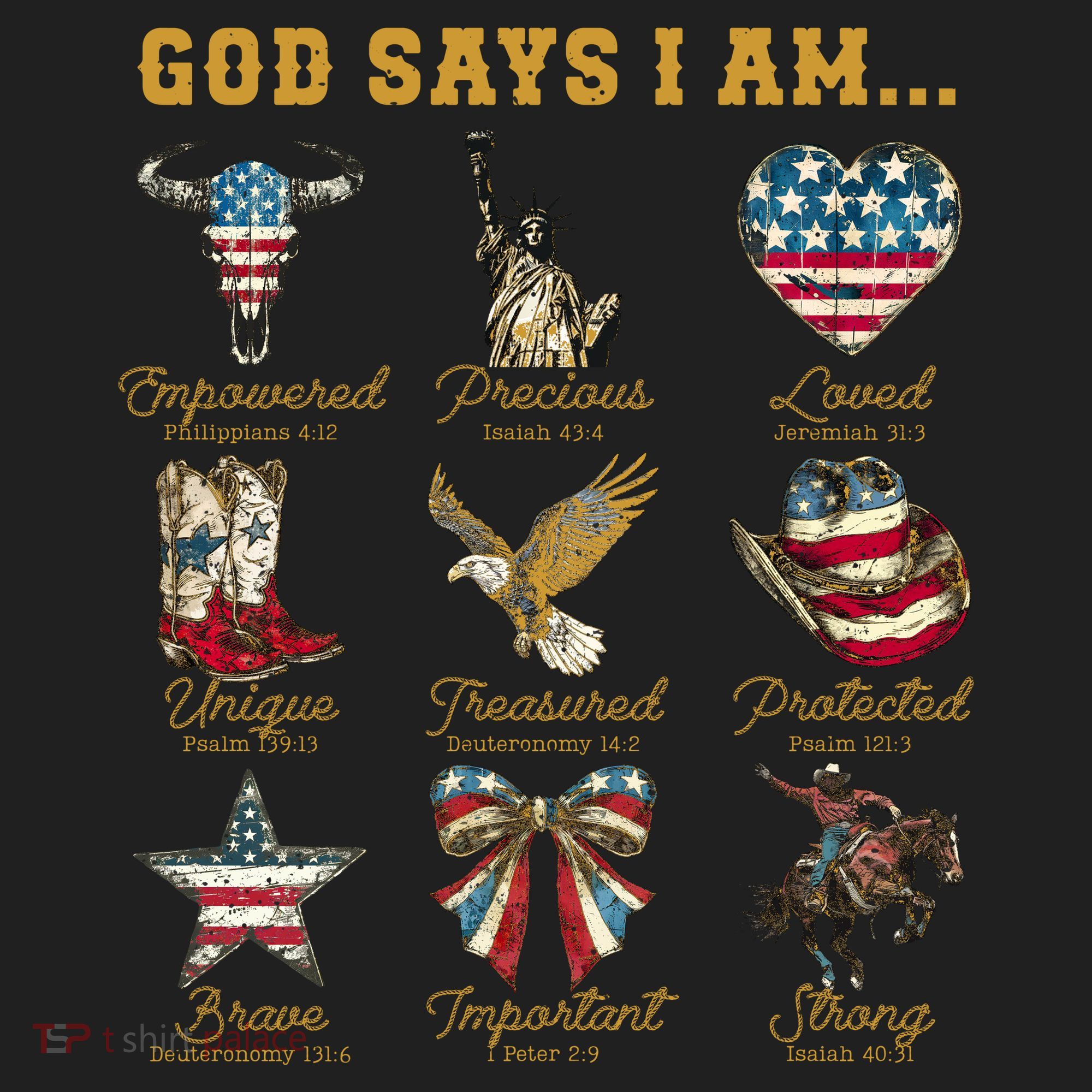 Western God Says I Am 4th Of July Distressed Tumbler