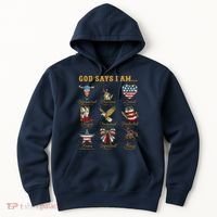 Western God Says I Am 4th Of July Distressed Hoodie thumb 0