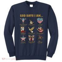 Western God Says I Am 4th Of July Distressed Sweatshirt thumb 0