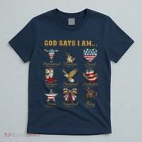 Western God Says I Am 4th Of July Distressed T-Shirt thumb 5