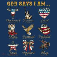Western God Says I Am 4th Of July Distressed Women's Hoodie thumb 2