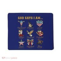 Western God Says I Am 4th Of July Distressed Mousepad thumb 0