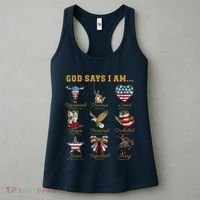 Western God Says I Am 4th Of July Distressed Women's Tank Top thumb 3