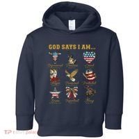 Western God Says I Am 4th Of July Distressed Toddler Hoodie thumb 0