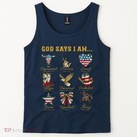 Western God Says I Am 4th Of July Distressed Tank Top thumb 2