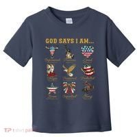 Western God Says I Am 4th Of July Distressed Toddler T-Shirt thumb 0