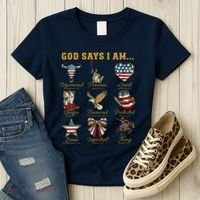 Western God Says I Am 4th Of July Distressed Women's T-Shirt thumb 3
