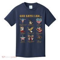 Western God Says I Am 4th Of July Distressed Kids T-Shirt thumb 0