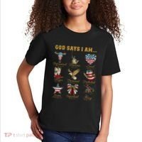 Western God Says I Am 4th Of July Distressed Kids T-Shirt thumb 2