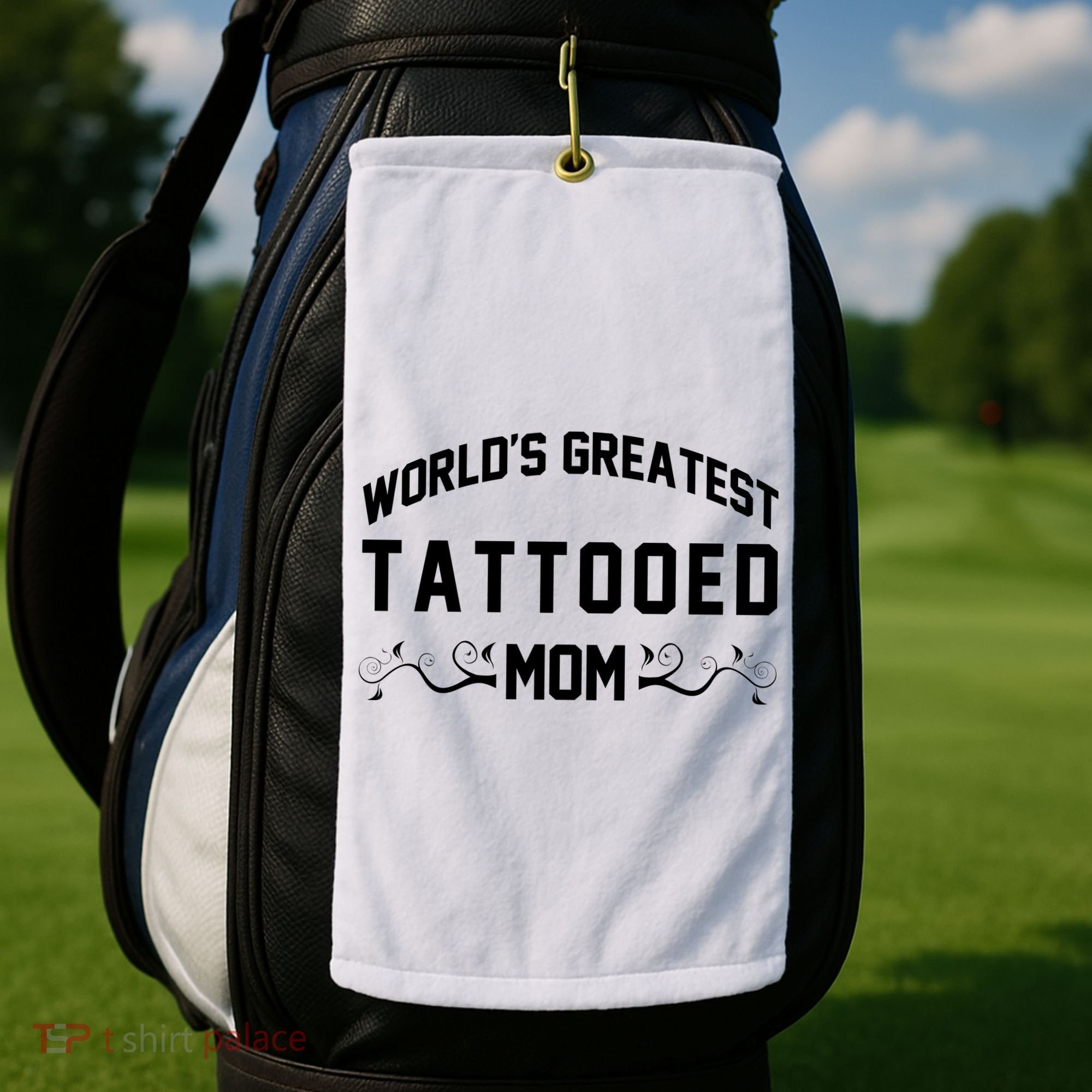 World'S Greatest Tattooed Mom Golf Towel