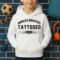 World'S Greatest Tattooed Mom Kids Hoodie thumb 2