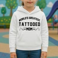 World'S Greatest Tattooed Mom Kids Hoodie thumb 3