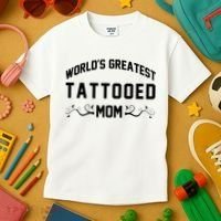 World'S Greatest Tattooed Mom Kids T-Shirt thumb 3