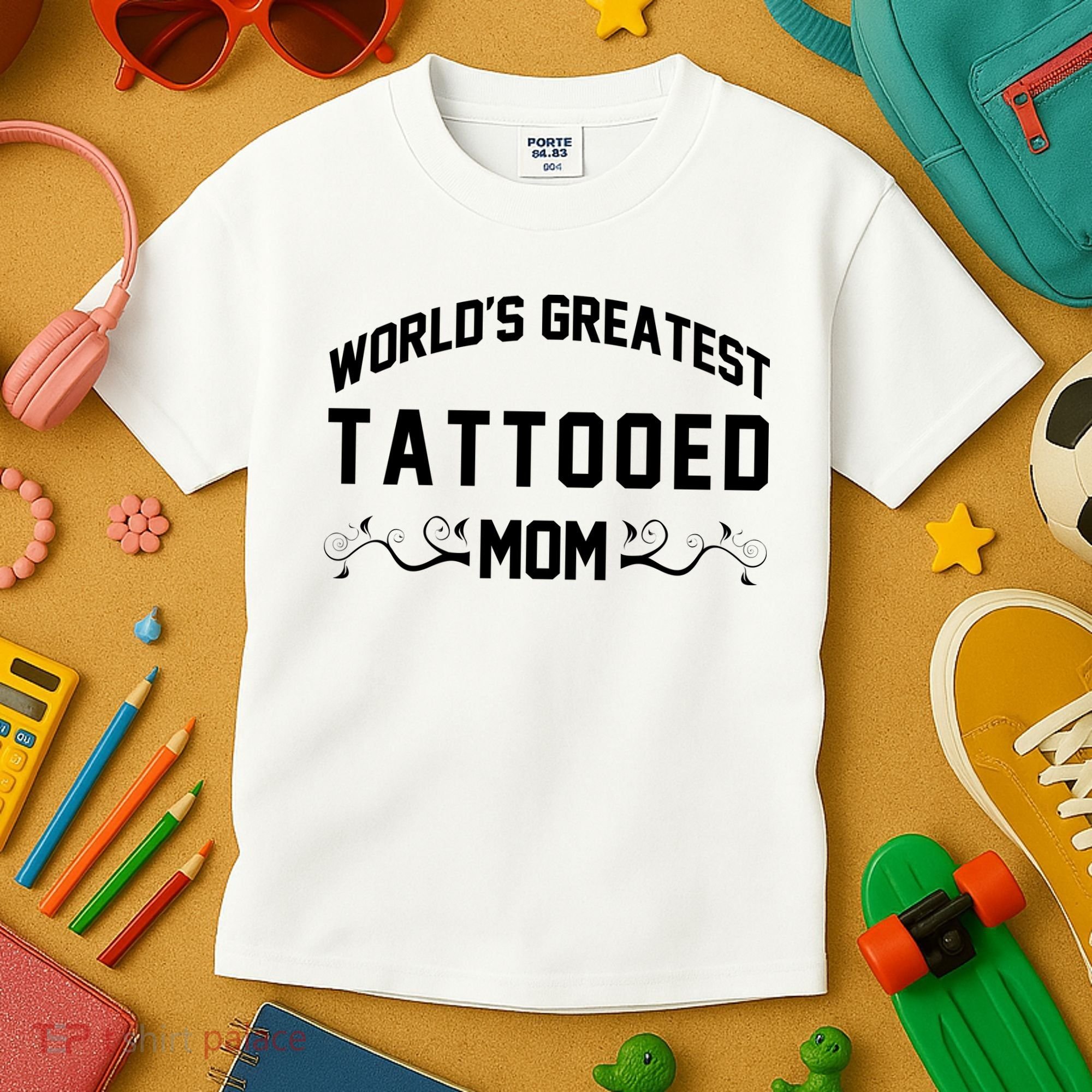World'S Greatest Tattooed Mom Kids T-Shirt