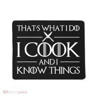 Womens Gift Thats What I Do I Cook And I Know Things Gift For Chef Cooking Lover Mousepad thumb 0