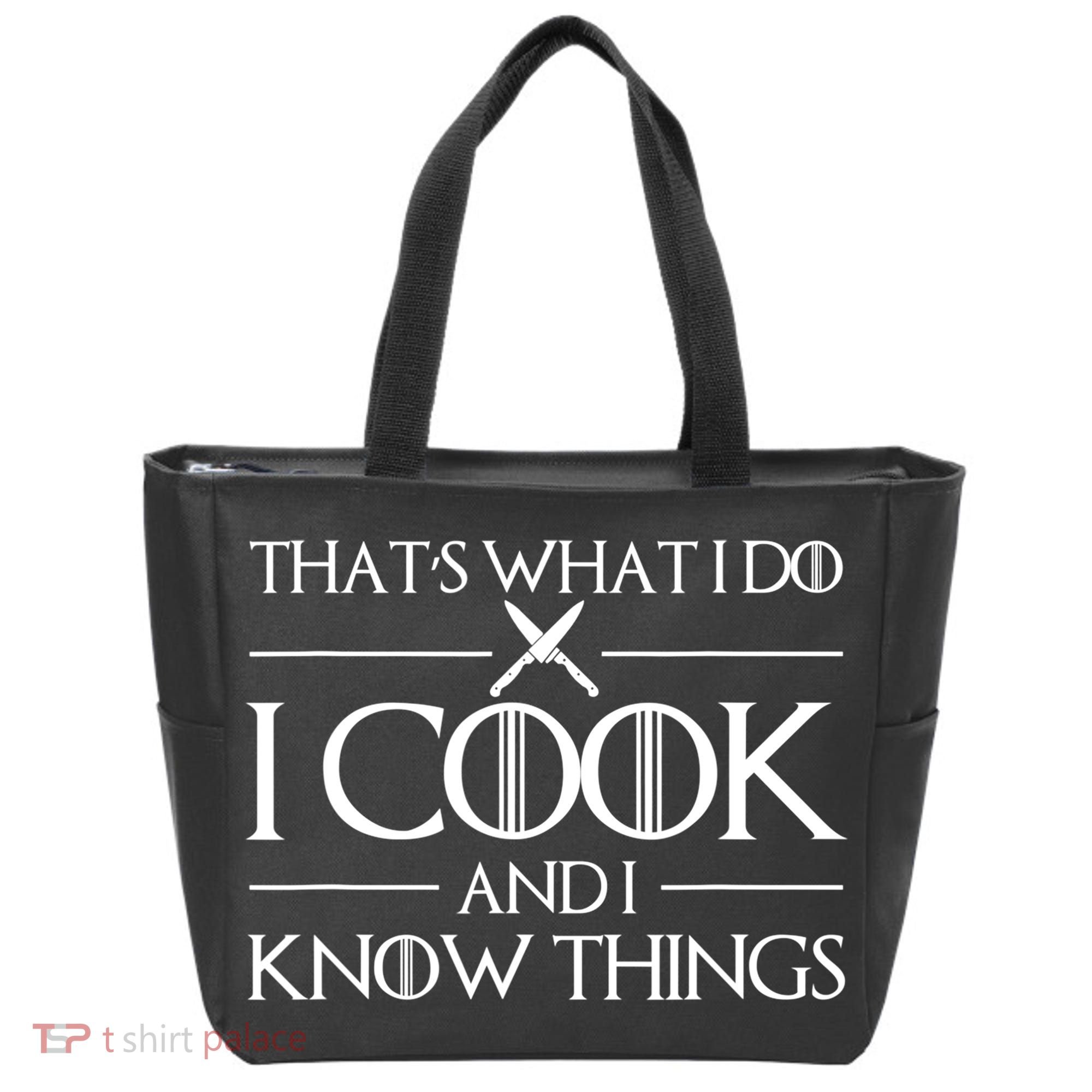 Womens Gift Thats What I Do I Cook And I Know Things Gift For Chef Cooking Lover Tote Bag