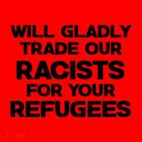 Will Gladly Trade Our Racists For Your Refugees Santa Hat thumb 1