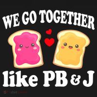 We Go Together Like PB & J - Peanut Butter and Jelly Tall Hoodie thumb 2