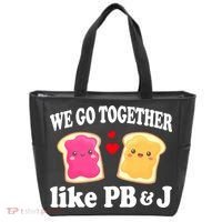 We Go Together Like PB & J - Peanut Butter and Jelly Tote Bag thumb 0