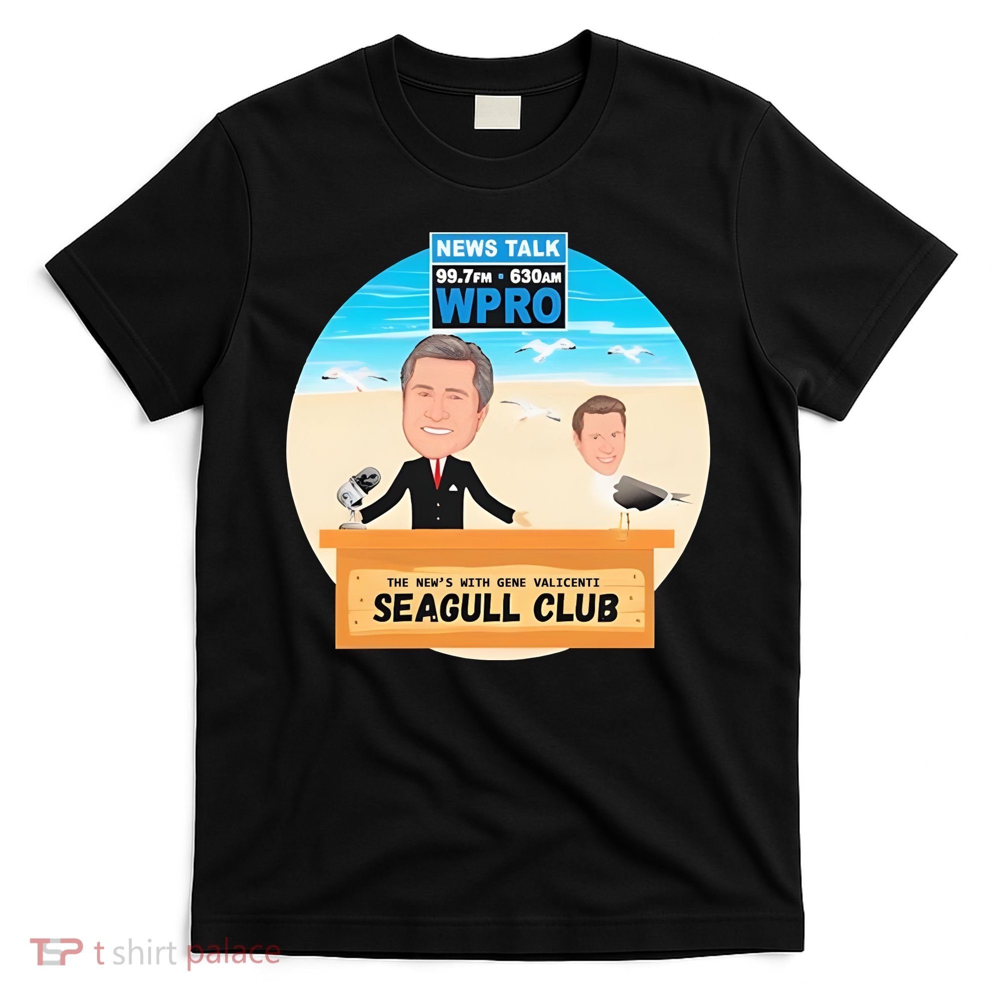 Wpro Gene The News With Gene Valicenti Seagull Club T-Shirt