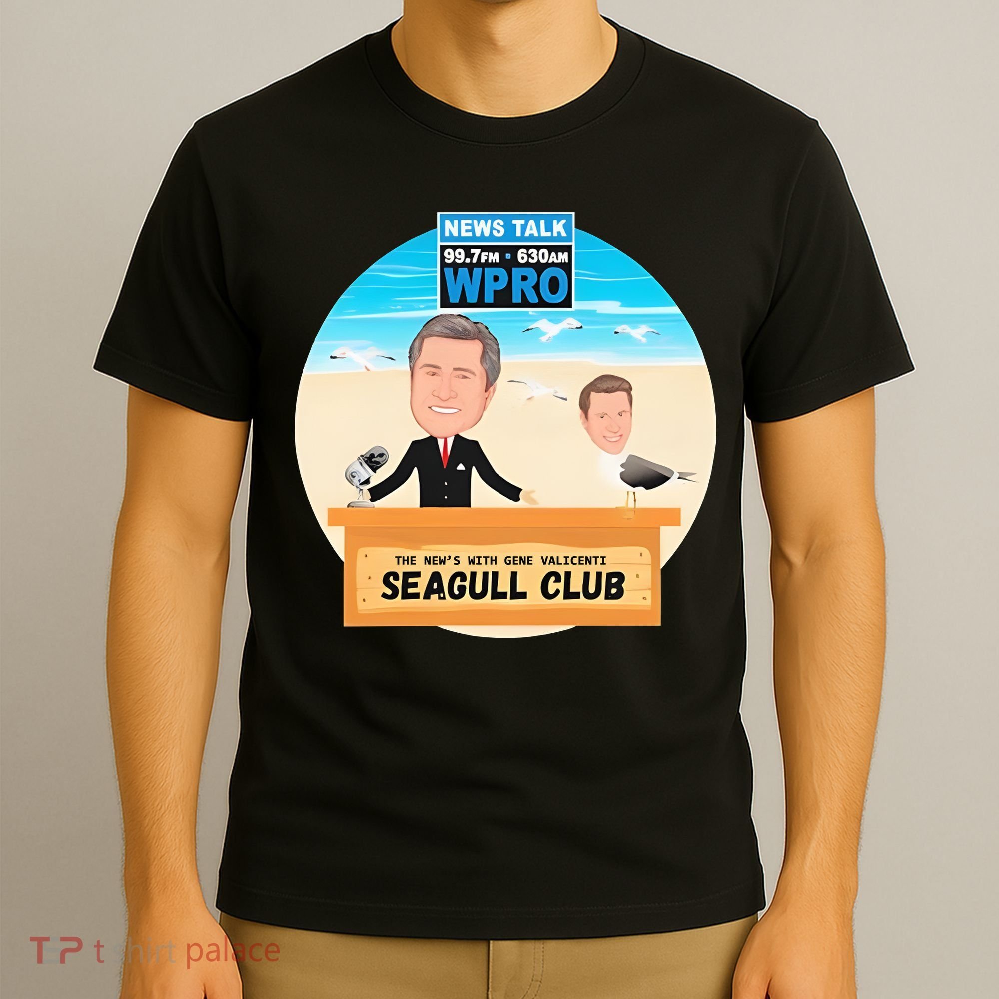 Wpro Gene The News With Gene Valicenti Seagull Club T-Shirt