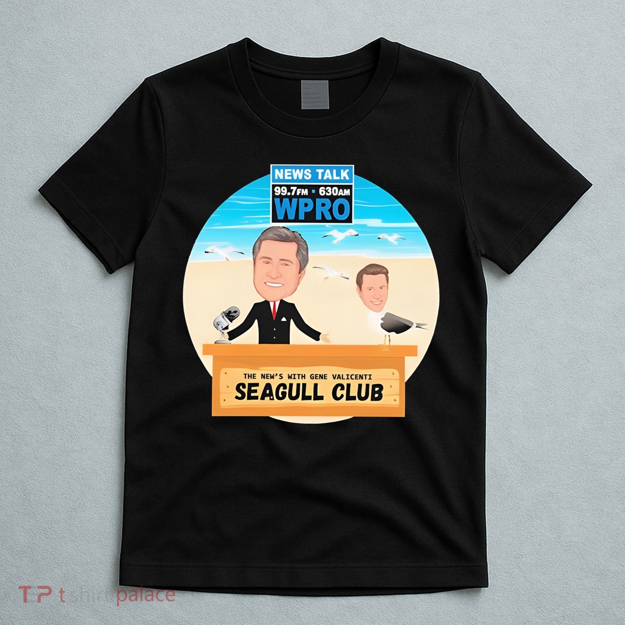 Wpro Gene The News With Gene Valicenti Seagull Club T-Shirt