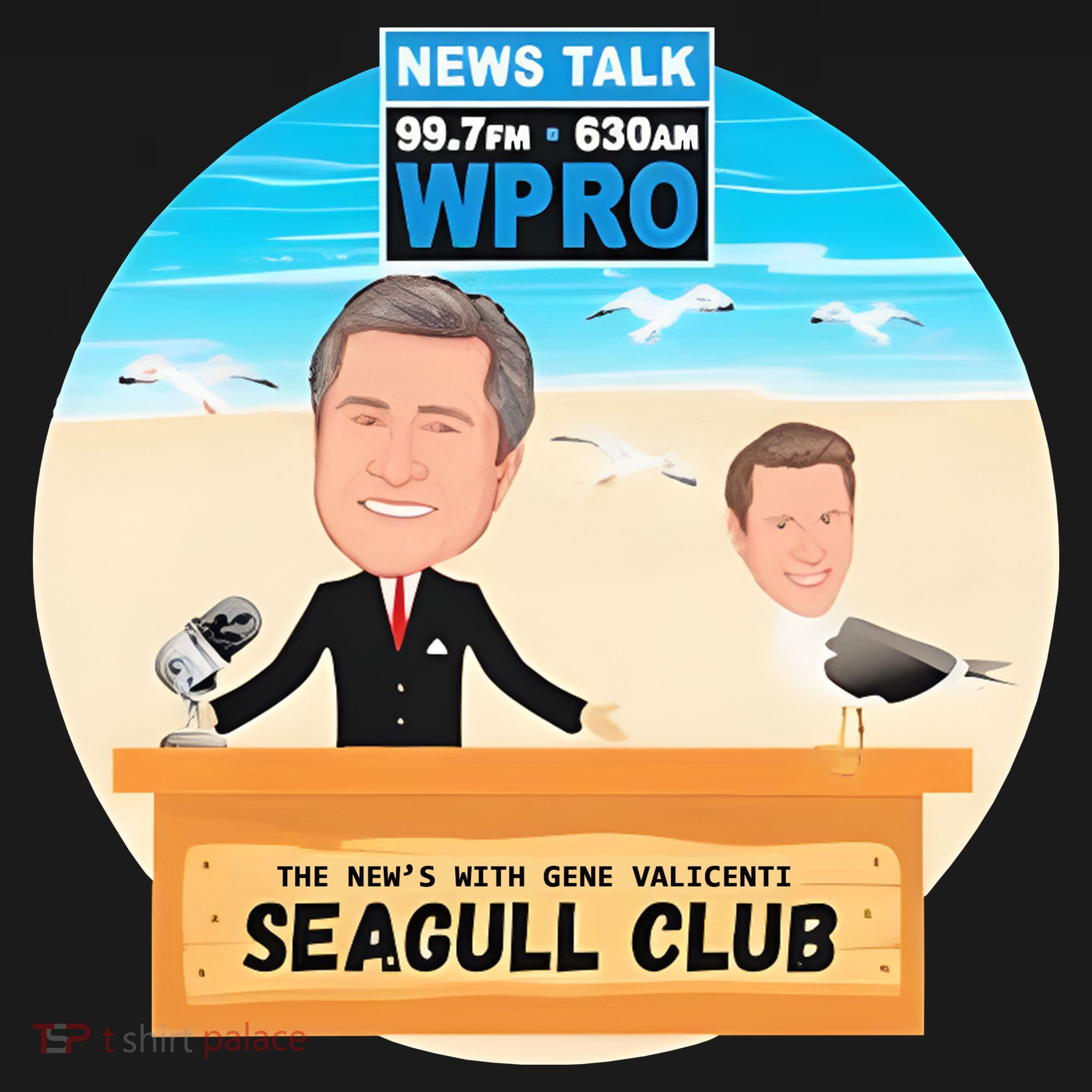Wpro Gene The News With Gene Valicenti Seagull Club T-Shirt