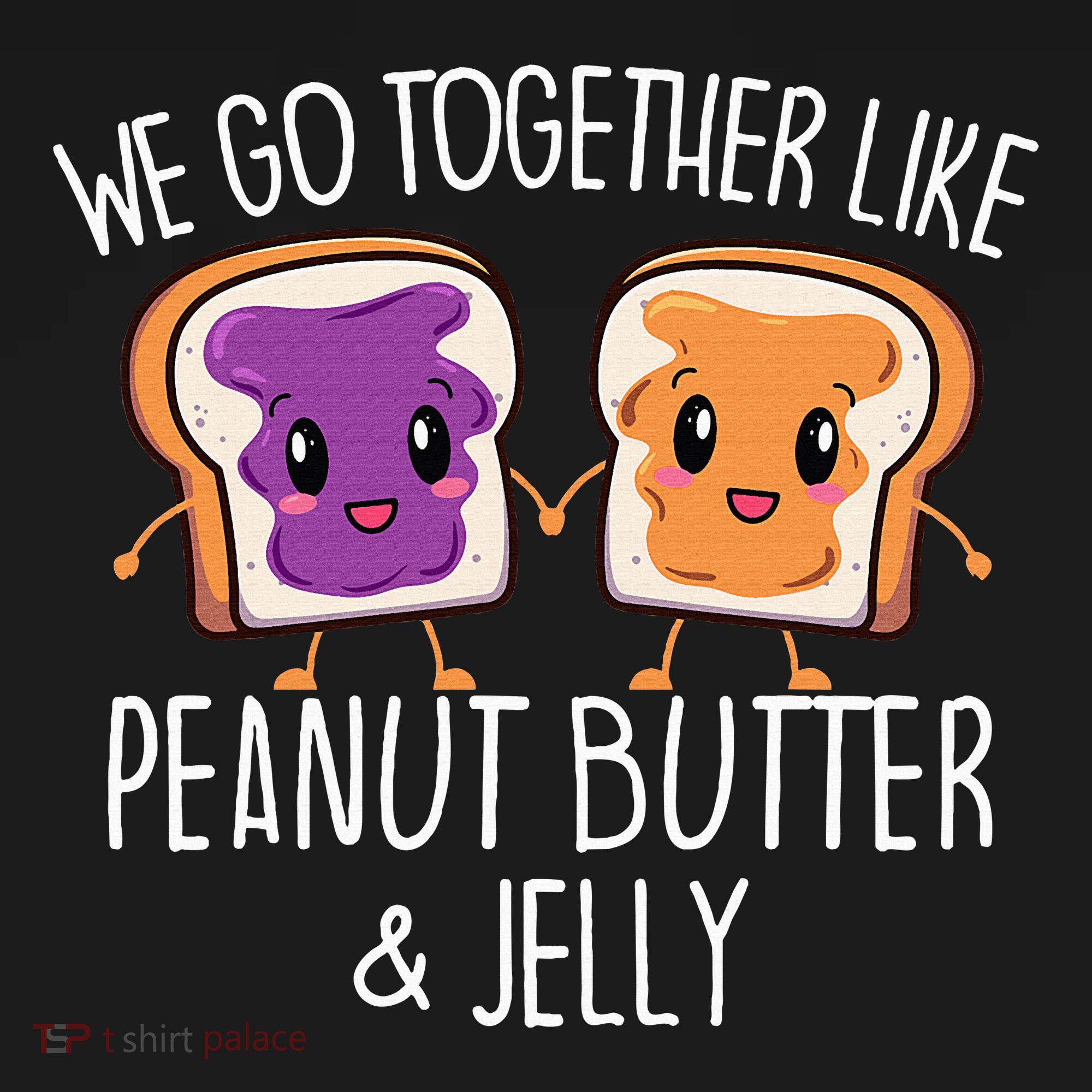 We Go Together Like Peanut Butter & Jelly Couple Long Sleeve Shirt