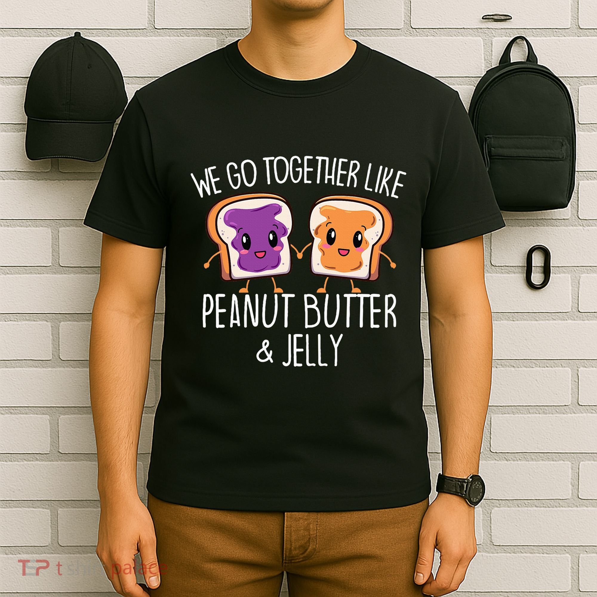 We Go Together Like Peanut Butter & Jelly Couple T-Shirt