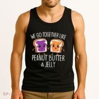 We Go Together Like Peanut Butter & Jelly Couple Tank Top thumb 3