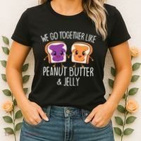 We Go Together Like Peanut Butter & Jelly Couple Women's T-Shirt thumb 2
