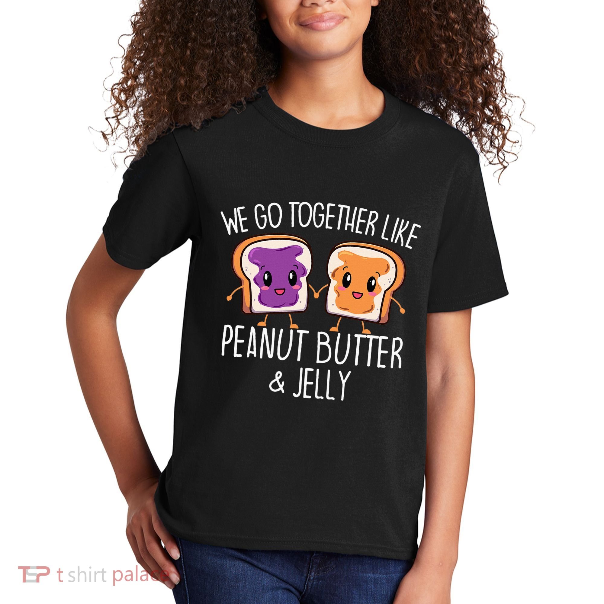 We Go Together Like Peanut Butter & Jelly Couple Kids T-Shirt