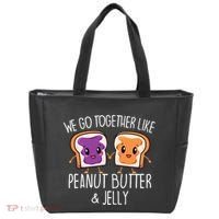 We Go Together Like Peanut Butter & Jelly Couple Tote Bag thumb 0