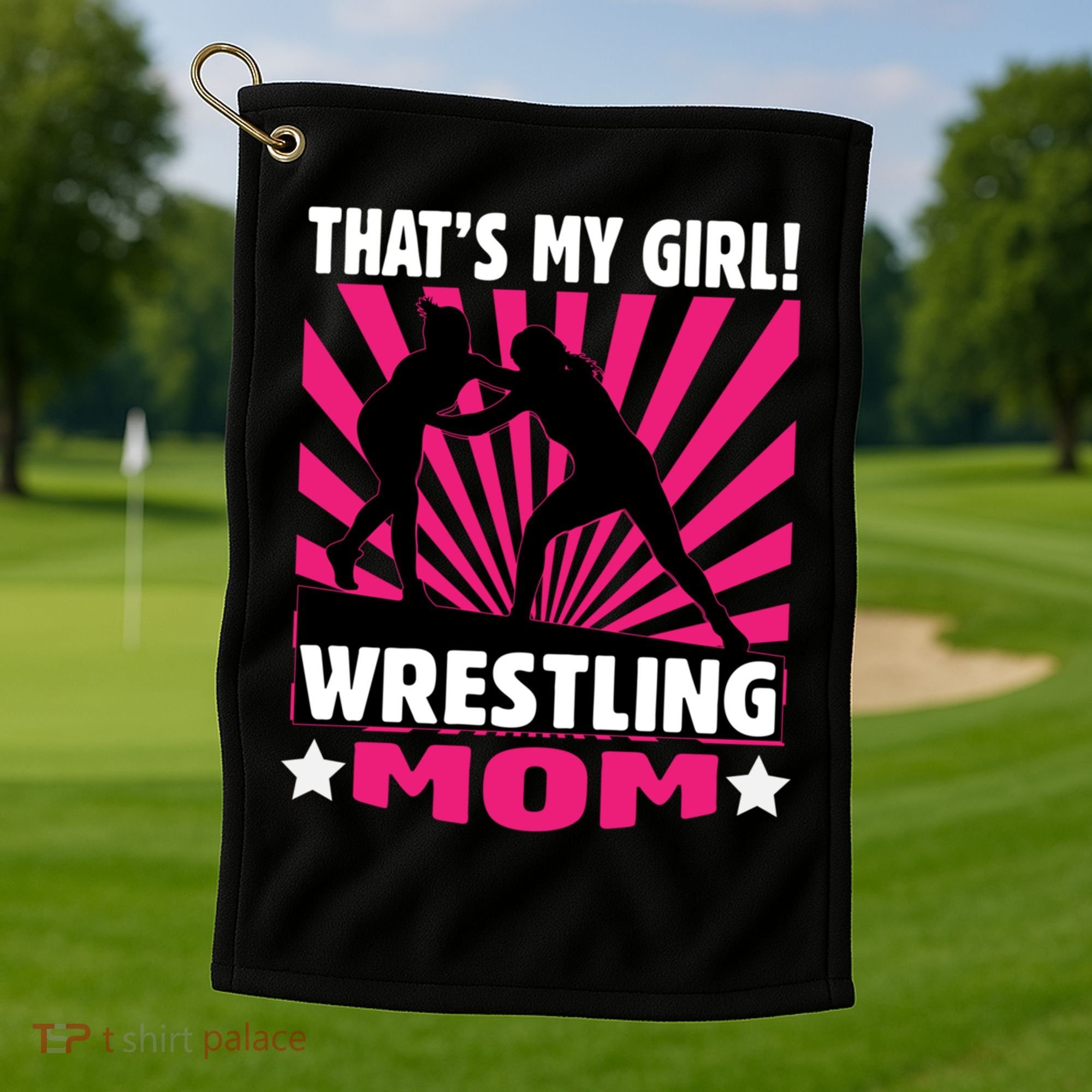 Wrestling Gift - That's My - Wrestling Mom Gift Golf Towel