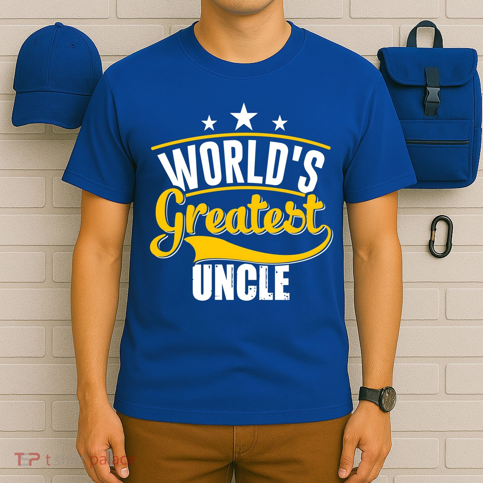 Worlds Greatest Uncle Daddy Dad Fathers Day Vintage Gift Cute Gift T-Shirt