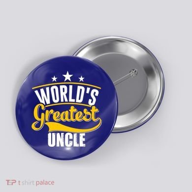 Worlds Greatest Uncle Daddy Dad Fathers Day Vintage Gift Cute Gift Button