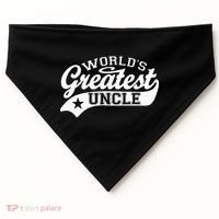 Worlds Greatest Uncle Funny Fathers Day USA-Made Doggie Bandana thumb 0