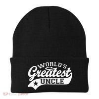 Worlds Greatest Uncle Funny Fathers Day Beanie thumb 0