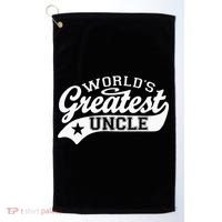 Worlds Greatest Uncle Funny Fathers Day Golf Towel thumb 0